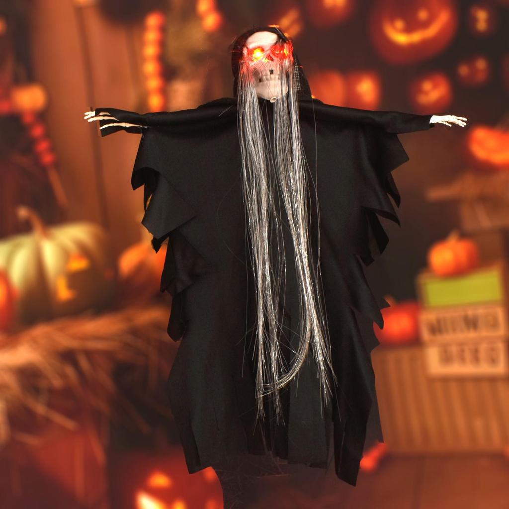 Halloween Hanging Skeleton Ghost Gauze Ornament for Outdoor Decoration