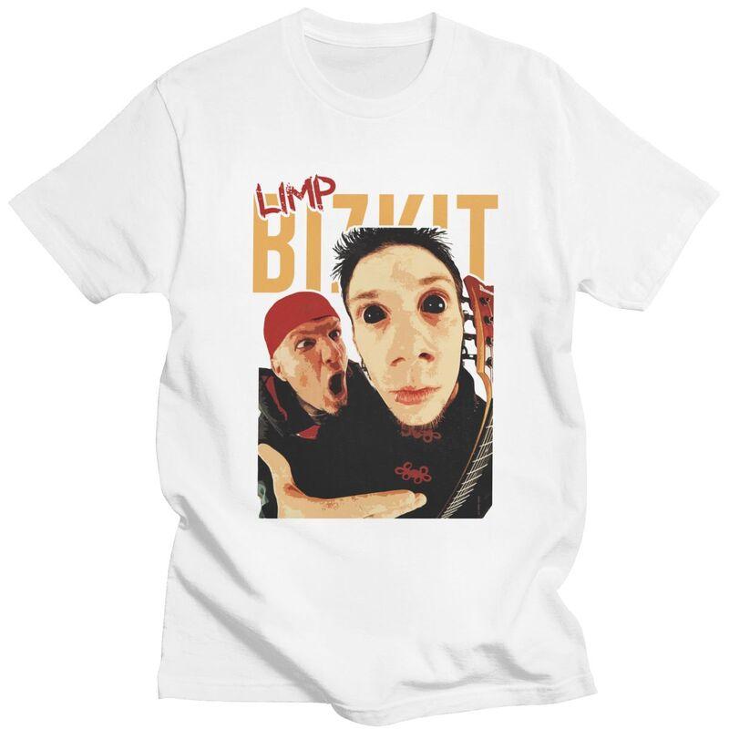 Custom Mens Bizkits Heavy Metal Rap Limp T Shirt Short Sleeves Cotton Tshirts Handsome Tshirt Casual Tees Slim Fit Clothes