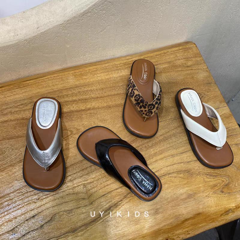 Kids Casual Sandals for Girls Summer New Toddler Beach Flip-flop Non-slip Soft Sole Lightweight Retro Kids Outdoor Slippers