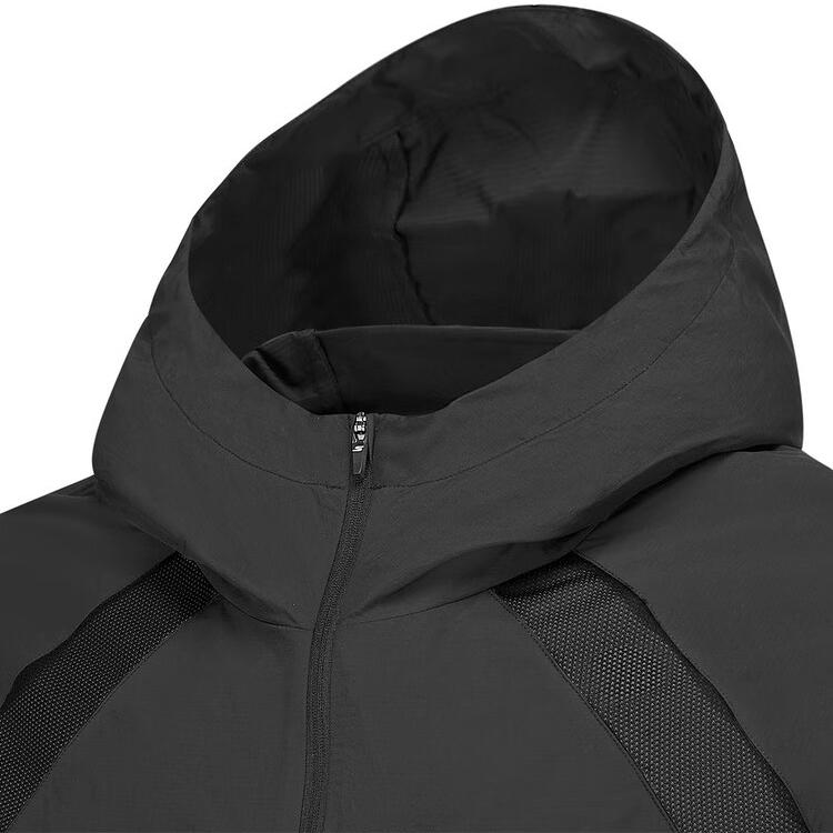 Skechers Quick-Drying Comfortable Zip-Up Long Sleeve Hooded Jacket Unisex jackets Carbon-Black P225U071-0018
