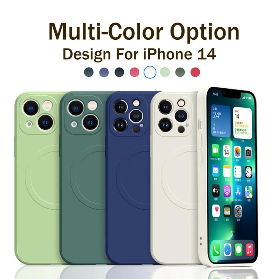 Official Magnetic Case for For Iphone 16 14 11 12 13 Mini 1 Pro Max 8 Plus X XR XS MAX Phone Soft  Protector Lanyard Cover