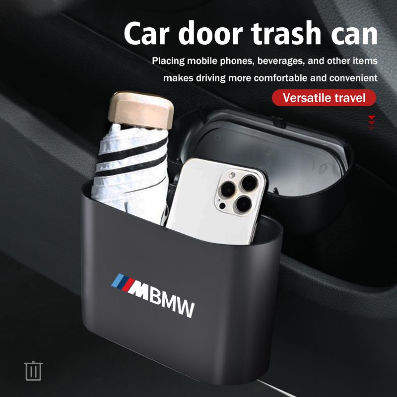 Car Door Side Trash Universal Garbage Dust Case Storage Box For BMW M Performance Alpina M3 M5 M6 X1 X3 X4 X5 G20 cyfp80