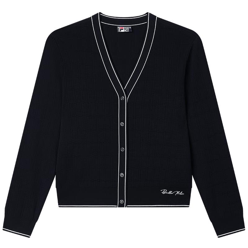 FILA Women s V-Neck Woven Cardigan M