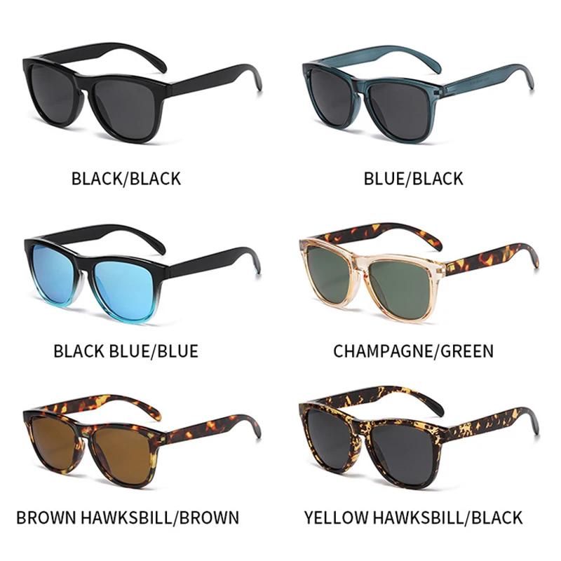  New Retro Polarized Men Square Sunglasses Shades Fashion Trending Gradient Blue Black Mirror Women Travel Sun Glasses