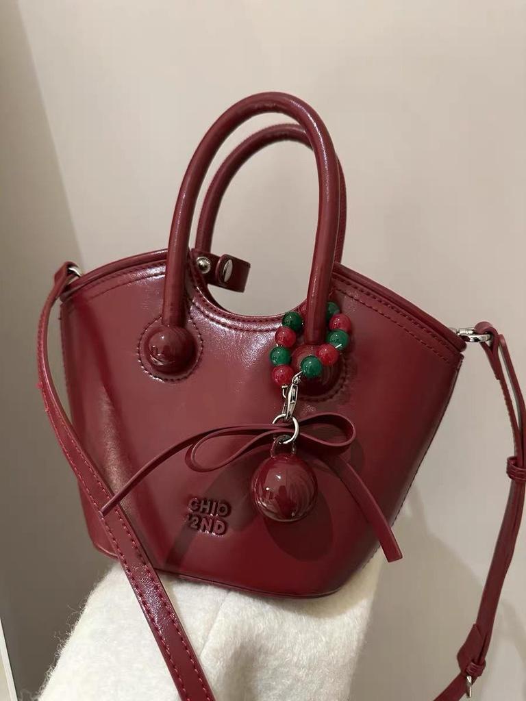 Bolsa Tote de Mão Fashion Cereja Paixão Amorosa, Bolsa de Casamento Feminina, Pequena Bolsa Transversal de Ombro Único