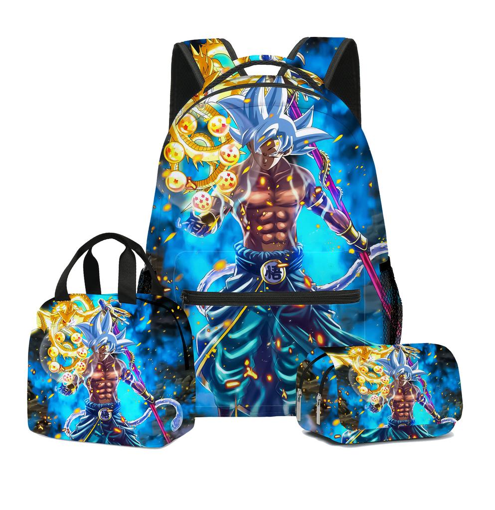 Dragon Ball Dragonbal Three-Piece Set, Primary And Secondary School School Bag, Children'S Backpack, Lunch Bag, Pen