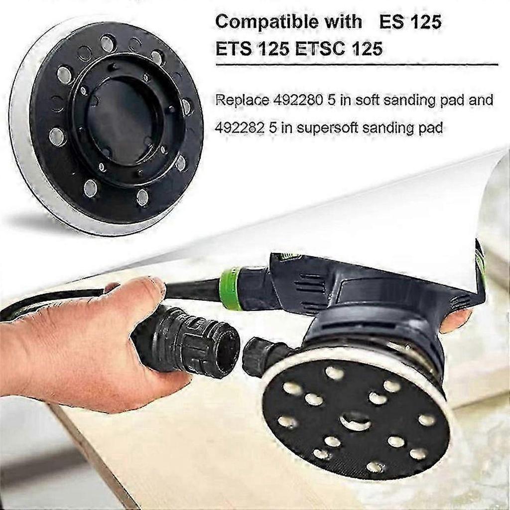 Sanding pad for Festool, 125mm ultra durable, soft, 8 holes replacement