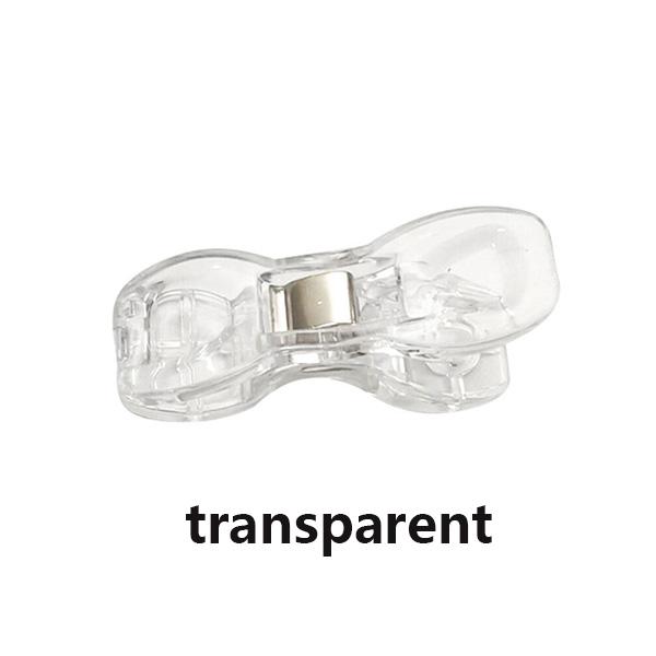 

Пластиковый зажим-бабочка, зажим для края, зажим вместо жемчужной иглы, зажим для позиционирования шитья в пэчворке, ткань, кластик, рукоделие, швейное дело 50 pcs прозрачный