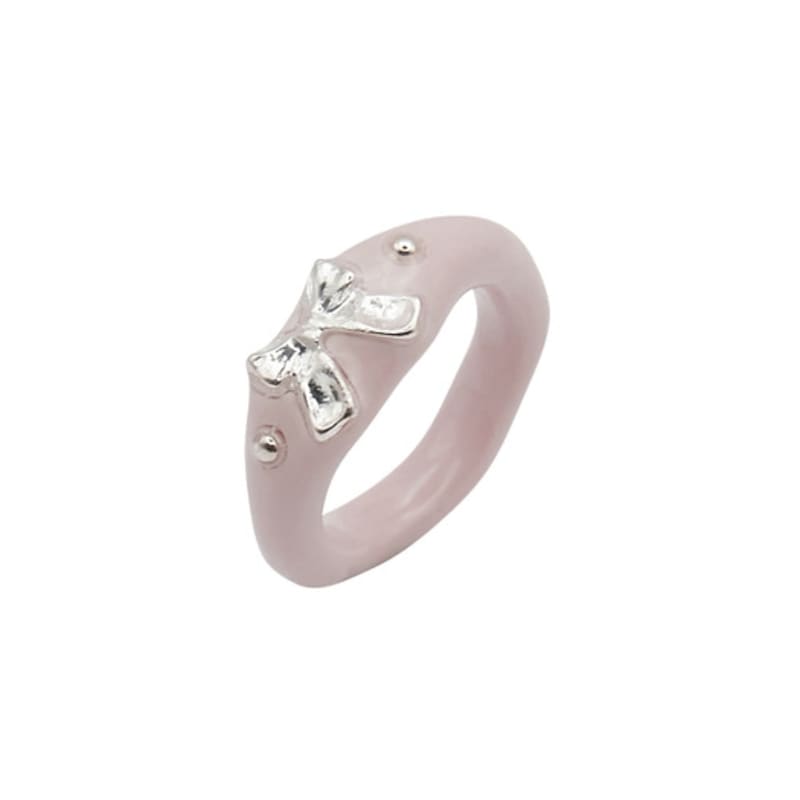 nff ribbon metal ring-pink
