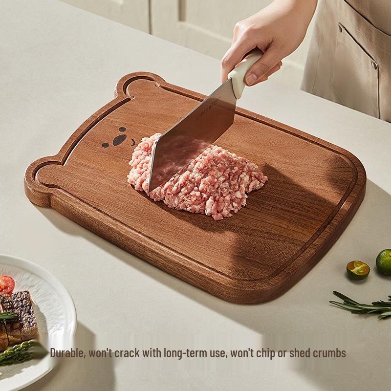 Ebony Wood Bear Cutting Board Set - Small & Large Irregular