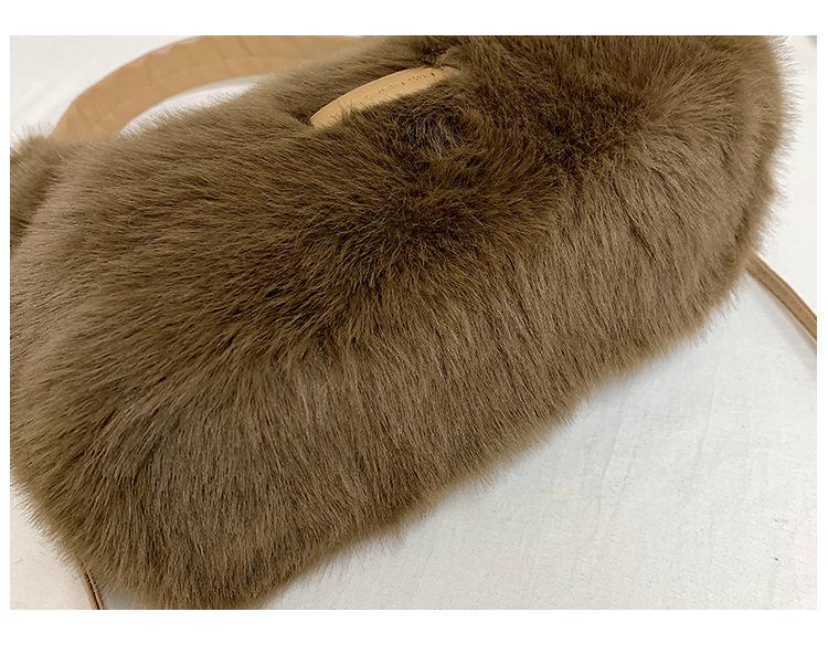 Herbst/Winter Plüsch Damen Trendige Braunbär Schulter- & Umhängetasche