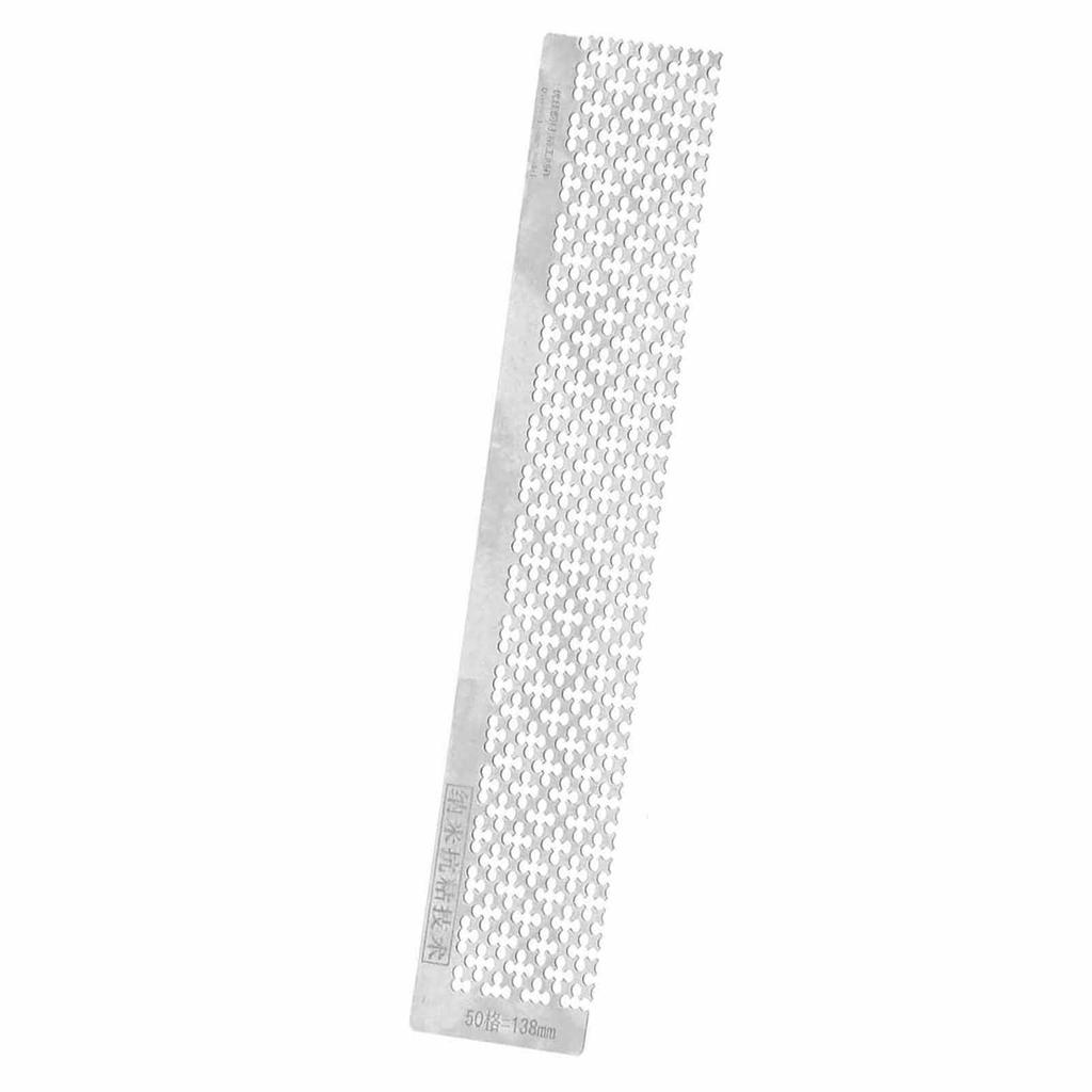 Rhinestone Painting Ruler Stainless Steel Blank Grids Point Drill Pen Ruler for 5D DIY138MM