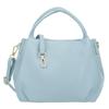 Damen Umhängetasche Leder Vera Pelle Bolsa Hellblau