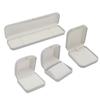 Jewelry Gift Box Cushioning Soft Lining Exquisite Lightweight Portable Small Jewelry Case Light Gray
