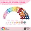 5000Pcs Flatback Imitation Pearls Nail Art Charms 28 Colors Half Round Imitation Pearls Beads for Nails Face Art Scrapbooking