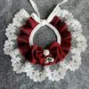 Cat Dog Bibs Collar Floral Embroidery Lace Neck Scarf For Pet Bowknot Accessories Necklace Strap Bandanas