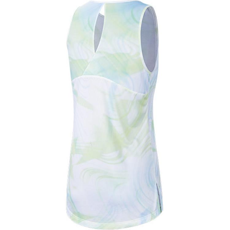 Anta Running Series Logo Round Neck Gradient Print Sports Vest Women Vests Lemon-Green All-Over-Print 162425114-2