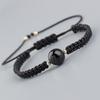 Strawberry Crystal Obsidian Couple Bracelet: Handmade Luck Beads, Perfect Gift for Best Friend or Girlfriend