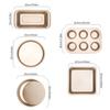 5PCS Heat-resistant Complete Baking Tray Kit Carbon Steel Cake Mold Convenient Baking Pan Set  Pizza