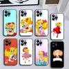 Anime Manga Candy  Phone Case For iPhone17,16,15,14,13,12,11 Plus,Pro Max,Soft Black Cover