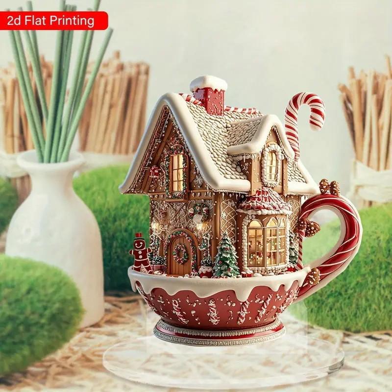 Creative Acrylic Santa Claus & Christmas Tree Hanging Ornaments