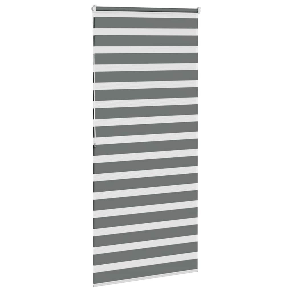 Zebra Roller Blind, Dark Grey, Fabric Width 105.9Cm, Polyester