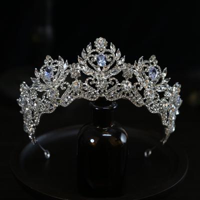 New Luxurious and Elegant Queen Crown Bride Wedding Tiara Zircon Crown Tiara Hair Accessories Main Wedding Dress