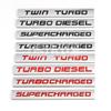 1Pc Car Styling Turbo Diesel Twin Turbo Turbocharged Supercharged 3D Metal Alloy Adhesive Emblem Sticker Car Body Badge