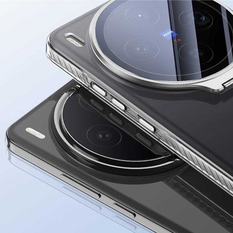 Case For Vivo X300 Pro X 200 Ultra X200 Pro Mini Case Ice Crystal PC Transparent Hard Cover With Camera Protection Bracket Shell