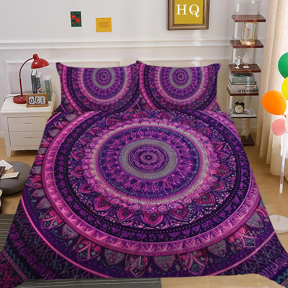 Set de lenjerie de pat cu imprimare 3D Datura Husă Cuverturi de pat din poliester Cuvertură de pat de lux pentru fete lenjerie de pat moale pentru acasă