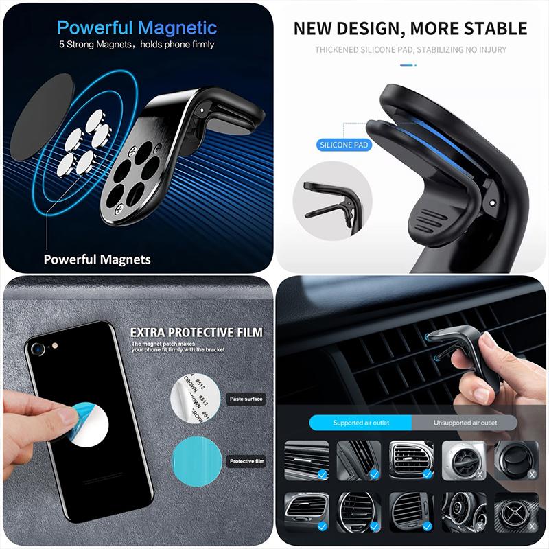 Magnetic Car Phone Holder Air Vent Clip For Nissan Sylphy N7 Teana Qashqai Note Navara Juke Patrol Auto Navigation Fixed Bracket