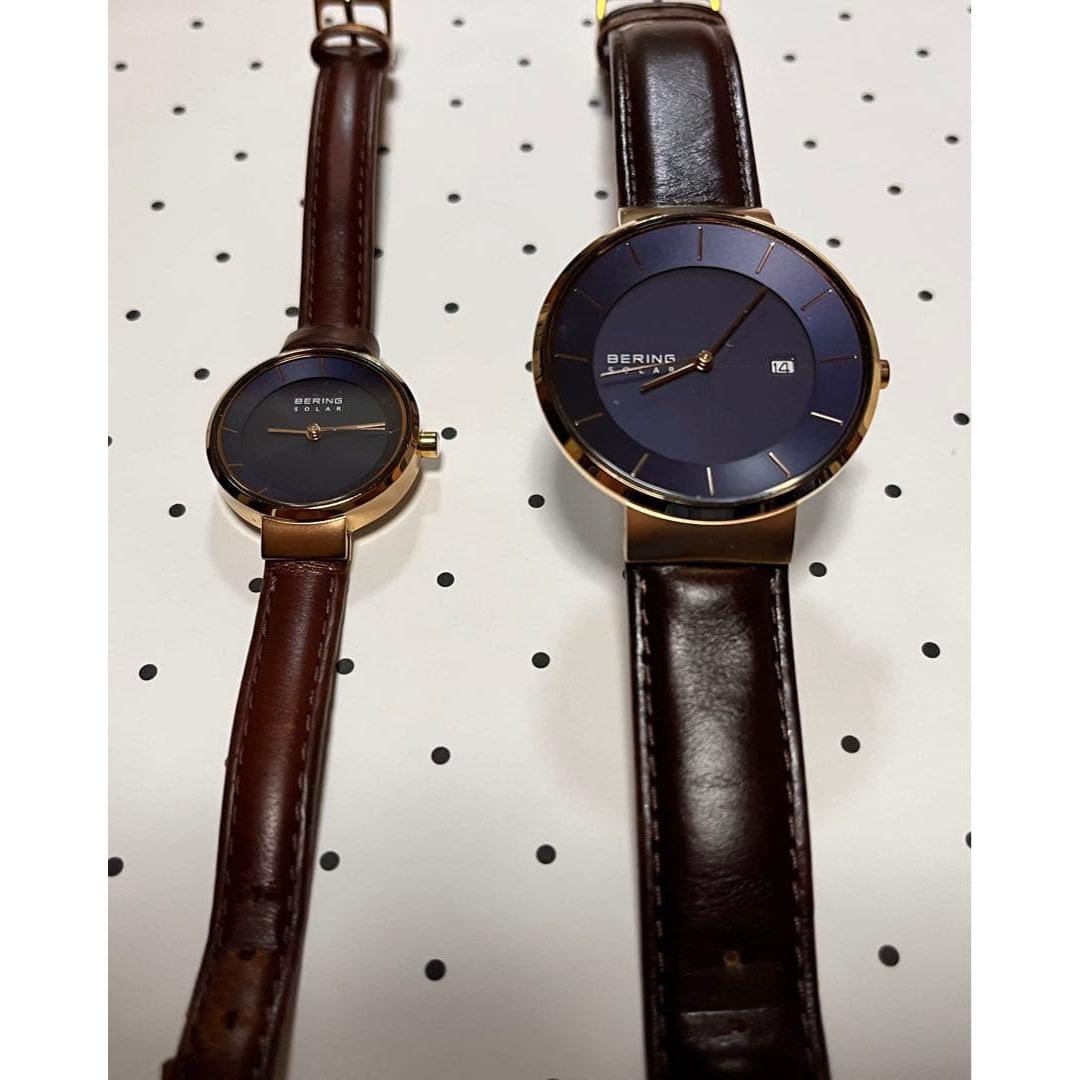 Used [BERING] Leather band solar 14627-467 567
