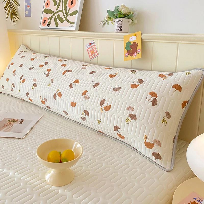 New Class A Cool Silk Small Fresh Printing Double Long 48x150cm Pillowcase Extended Couple Pillowcase Single Pillowcase
