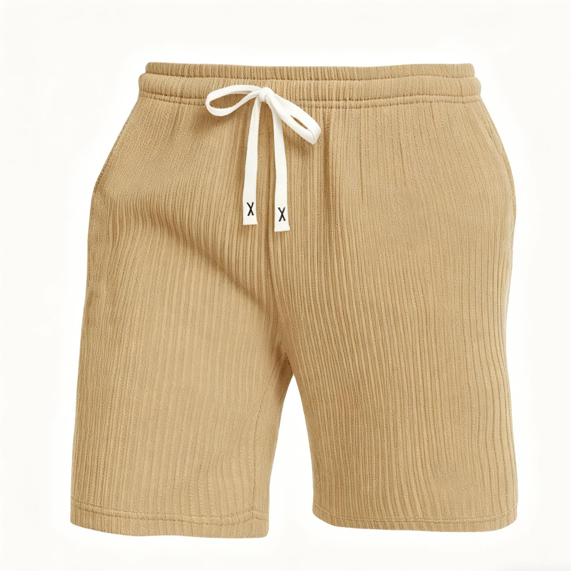 

Men s Summer Ribbed Texture Shorts! Drawstring Loose Fit Bermuda Shorts, Multi-Color Slimming & Versatile Sporty Casual Pants 2XL
