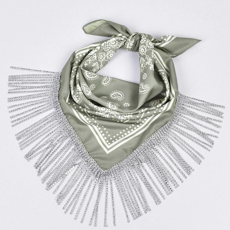 Junggesellinnenabschieds-Bandanas, Cowgirl-Bandanas, Strass-Fransen-Paisley-Schal, Stola, Cowboy-Bandanas, Strass-Halstuch