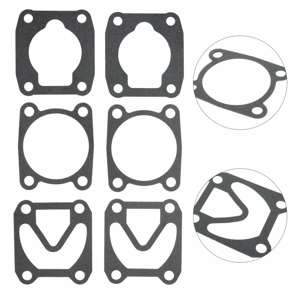 Valve Plate Washers 6pcs Black Hole Spacing: 48x62mm Plastic
