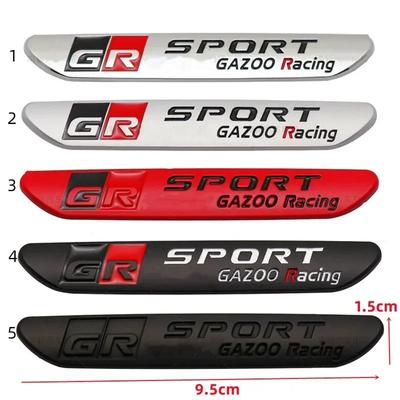 1Pcs 3D Metal GR Sport Gazoo Racing Side Fender Emblem Rear Boot Trunk Badge Sticker For GRsport C-HR RAV4 Corolla Camry