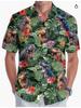 Summer Hawaiian Shirt Men's Fashion Digital Printing Short Sleeve Source Factory One and a half sleeves