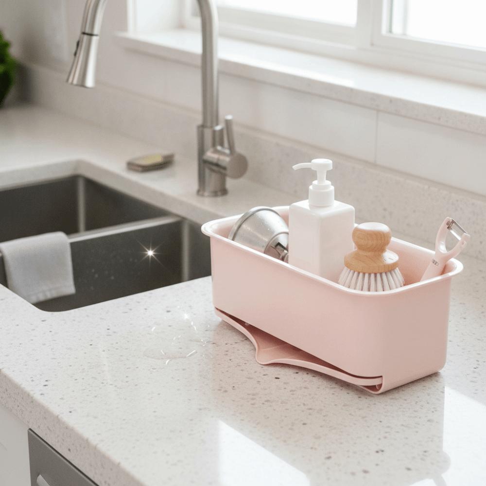 Wall-mounted Kitchen Sink Sponge Holder Ventilated Sponge Storage Box  Kitchen Counter-top