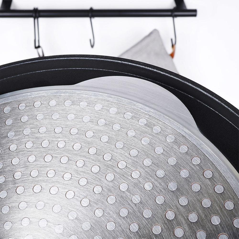 Granite grill pan for burgers and eggs, 4 holes, GRANDE, 26.5 cm