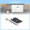 Pcie 4 Port To Usb 30 Hub Pci Express Expansion Card Adapter 5 Gbps Speed Top