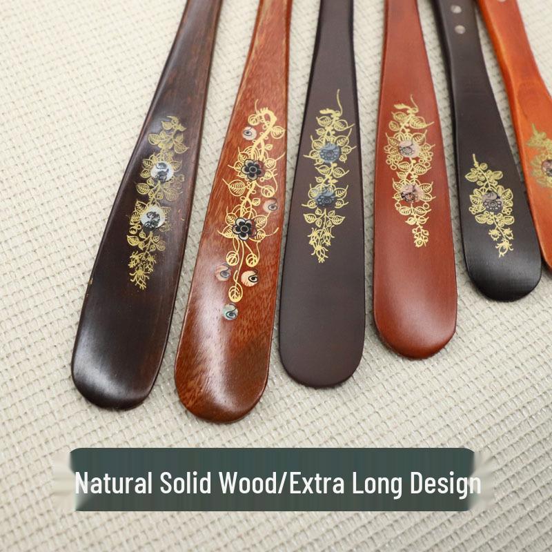 Long Handle Rosewood Shoehorn - Ideal for Pregnant Women