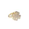 Non-Fading Rotating Clover Adjustable Ring for Women - Luxury Niche Design, Elegant High-End Jewelry.