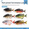 In-stock 8cm Multi-jointed 6-section 14g Hard Plastic Artificial Bass Lure