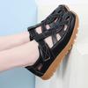 Women's Sandals Summer Essentials Mary Jane Black Beach Flat Shoes Casual Soft Roman Sandals for Girl Plus Size