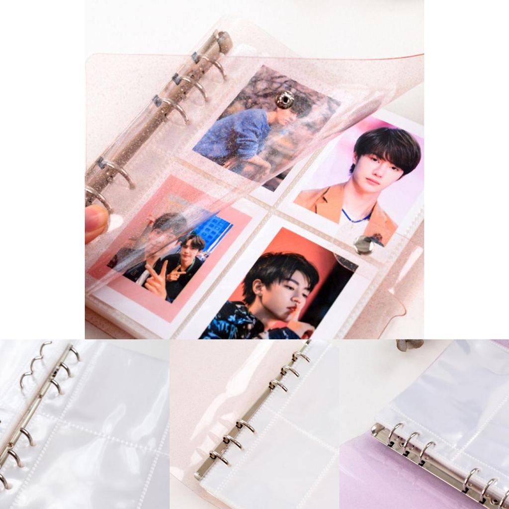 Transparent Sparkling Large Capacity 6hole Album With Pp Cover For Gift Giving And Collecting