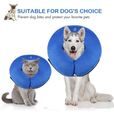 Inflatable Pet Collar Anti-bite Neck Elizabethan Collar Cute Cat Dog Puppy Neck Protective E Cone Collar for Small Large Dogs