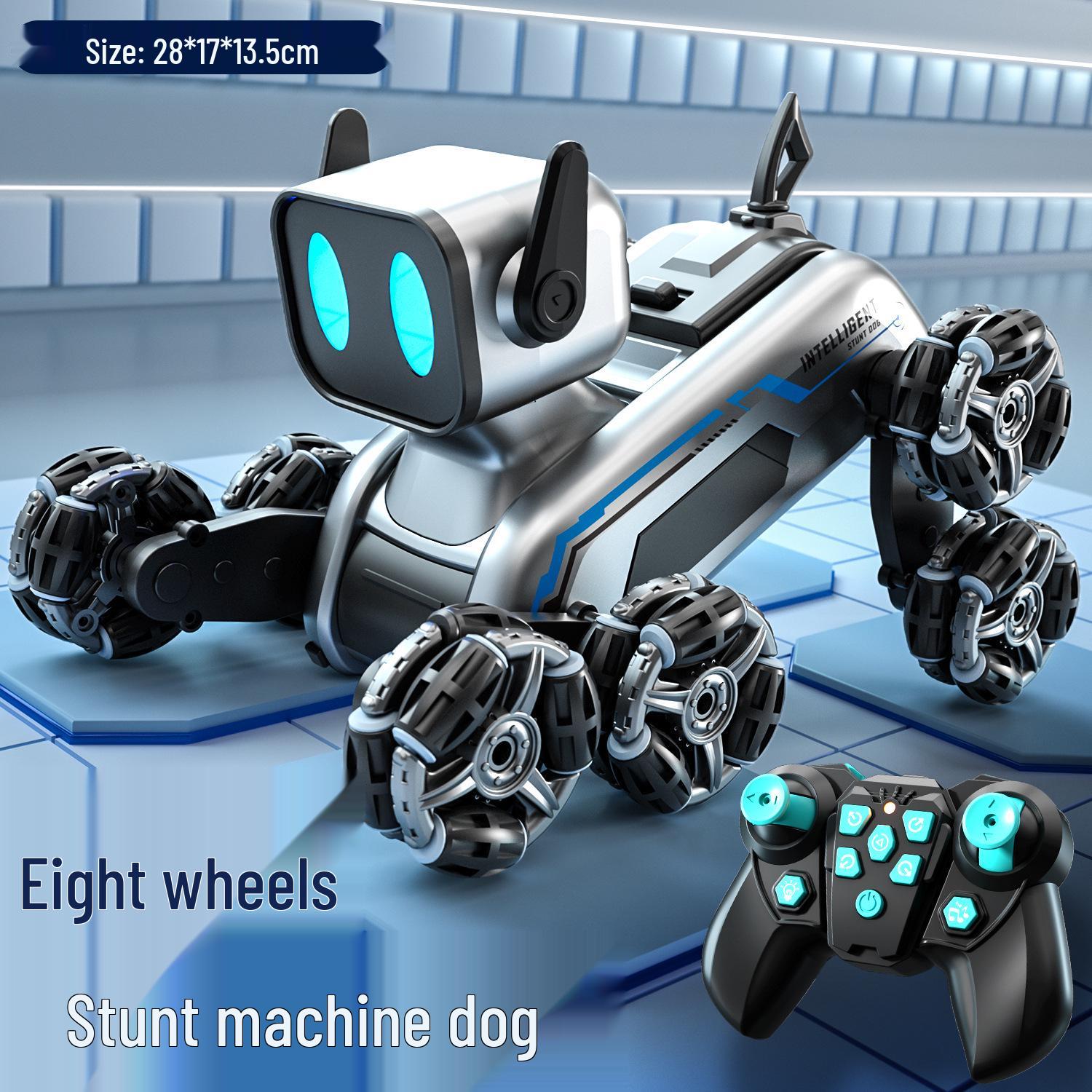Трансграничный Восьмиколесный Трюковой Робот-Собака: Детский умный внедорожник с управлением жестами. 1 Lithium Battery