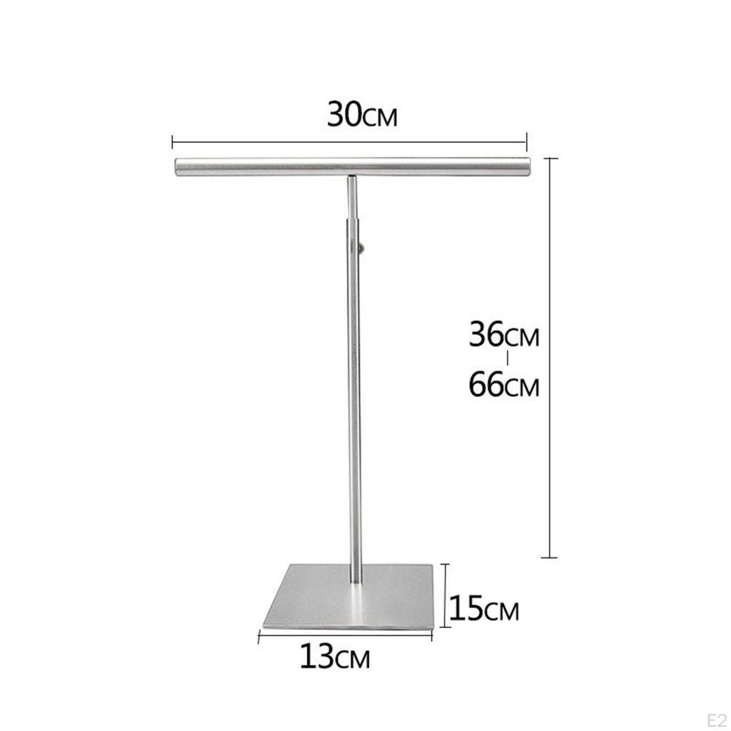 Adjustable Metal Handbag Rack Display Stand Double Hook Height Freestanding