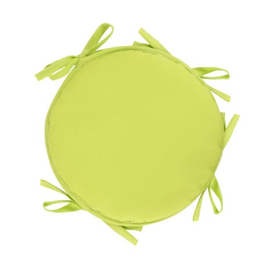 Round Chair Seat Pad Solid Color Seat Cushion 15 Inches Circular Chair Cushion with Straps for Indoor Outdoor Garden Patio Office Use